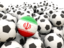 Iran. Lots of footballs. Download icon.