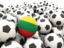 Lithuania. Lots of footballs. Download icon.
