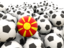 Macedonia. Lots of footballs. Download icon.
