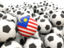 Malaysia. Lots of footballs. Download icon.