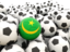 Mauritania. Lots of footballs. Download icon.