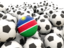 Namibia. Lots of footballs. Download icon.