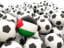 Palestinian territories. Lots of footballs. Download icon.
