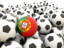 Portugal. Lots of footballs. Download icon.