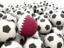 Qatar. Lots of footballs. Download icon.