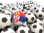 Serbia. Lots of footballs. Download icon.