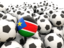 South Sudan. Lots of footballs. Download icon.