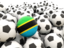 Tanzania. Lots of footballs. Download icon.