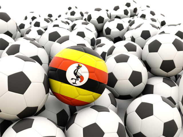 Lots of footballs. Download flag icon of Uganda at PNG format