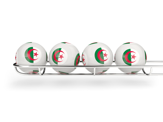 Lottery balls. Download flag icon of Algeria at PNG format