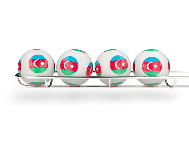 Lottery balls. Download flag icon of Azerbaijan at PNG format