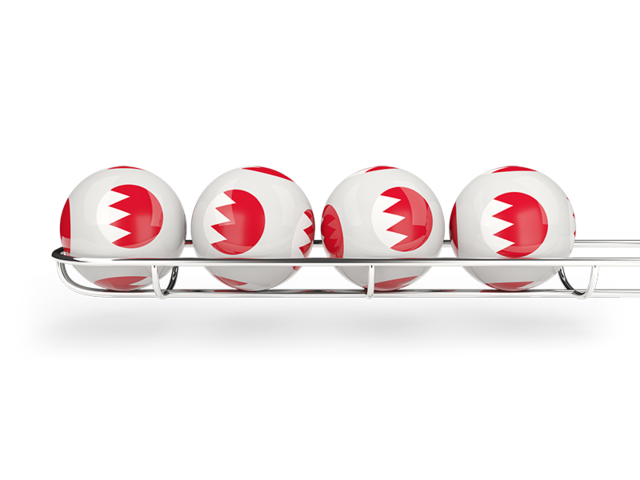 Лотерейные шары. Скачать флаг. Бахрейн
