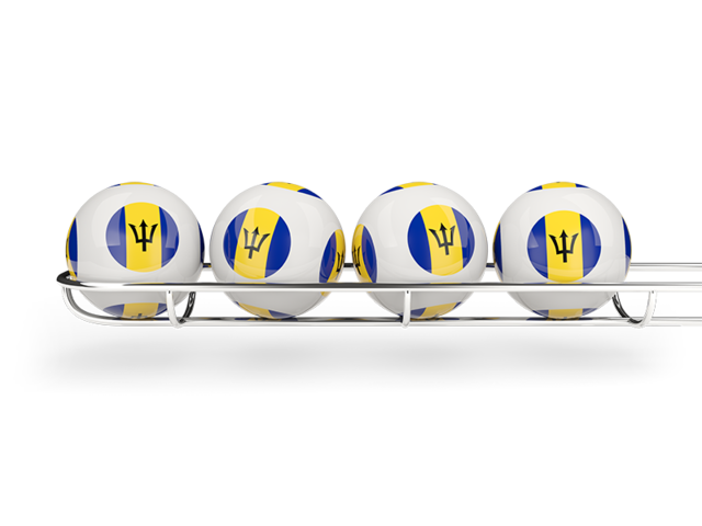 Lottery balls. Download flag icon of Barbados at PNG format