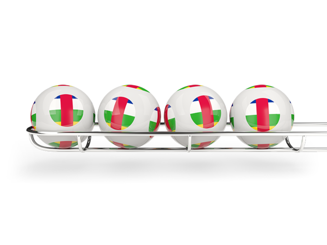 Lottery balls. Download flag icon of Central African Republic at PNG format