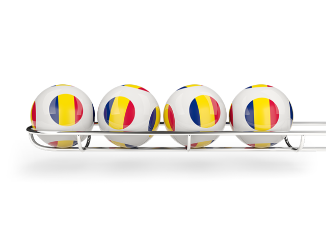 Lottery balls. Download flag icon of Chad at PNG format