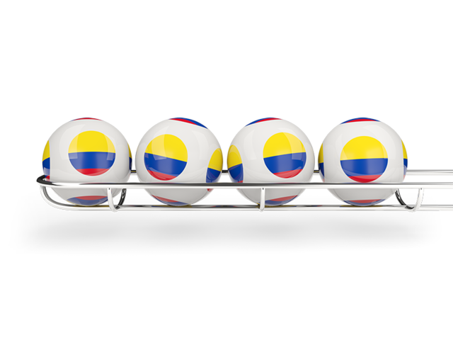 Лотерейные шары. Скачать флаг. Колумбия