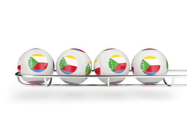 Lottery balls. Download flag icon of Comoros at PNG format