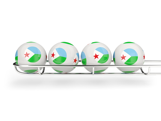 Lottery balls. Download flag icon of Djibouti at PNG format