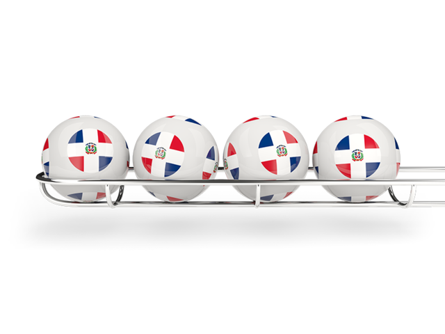 Lottery balls. Download flag icon of Dominican Republic at PNG format
