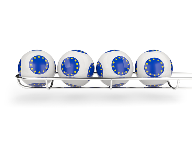 Lottery balls. Download flag icon of European Union at PNG format