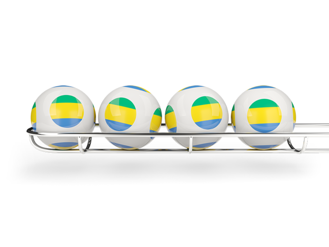 Lottery balls. Download flag icon of Gabon at PNG format