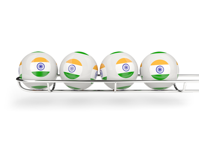 Lottery balls. Download flag icon of India at PNG format