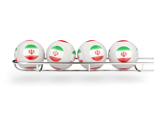 Lottery balls. Download flag icon of Iran at PNG format