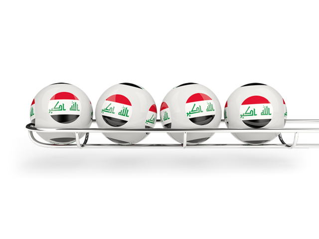 Lottery balls. Download flag icon of Iraq at PNG format