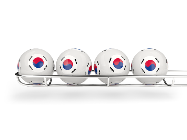 Lottery balls. Download flag icon of South Korea at PNG format