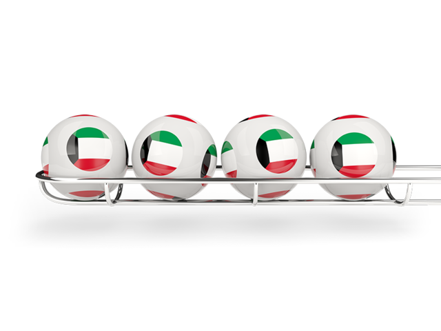 Lottery balls. Download flag icon of Kuwait at PNG format