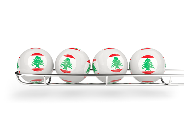 Lottery balls. Download flag icon of Lebanon at PNG format