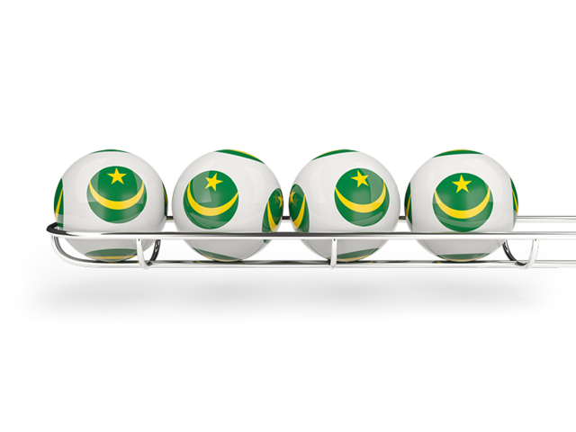 Lottery balls. Download flag icon of Mauritania at PNG format