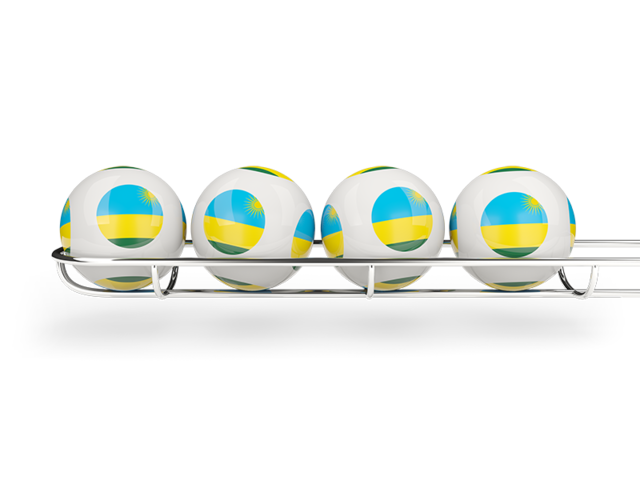 Lottery balls. Download flag icon of Rwanda at PNG format
