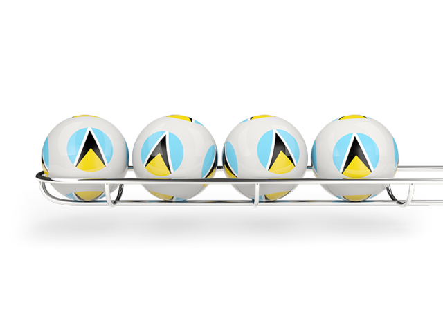 Lottery balls. Download flag icon of Saint Lucia at PNG format
