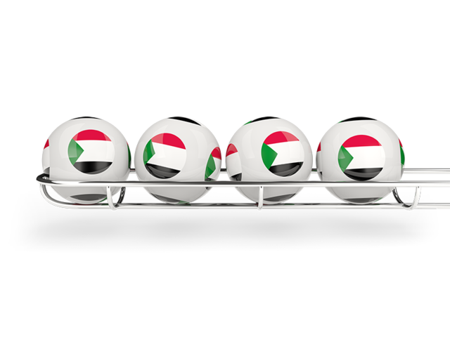 Lottery balls. Download flag icon of Sudan at PNG format