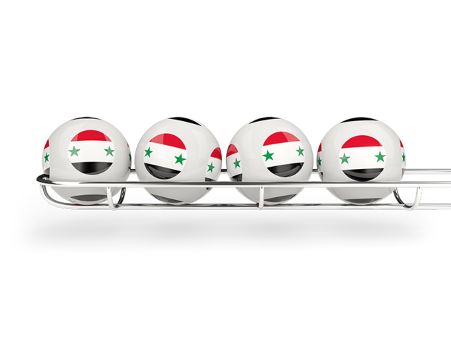 Lottery balls. Download flag icon of Syria at PNG format