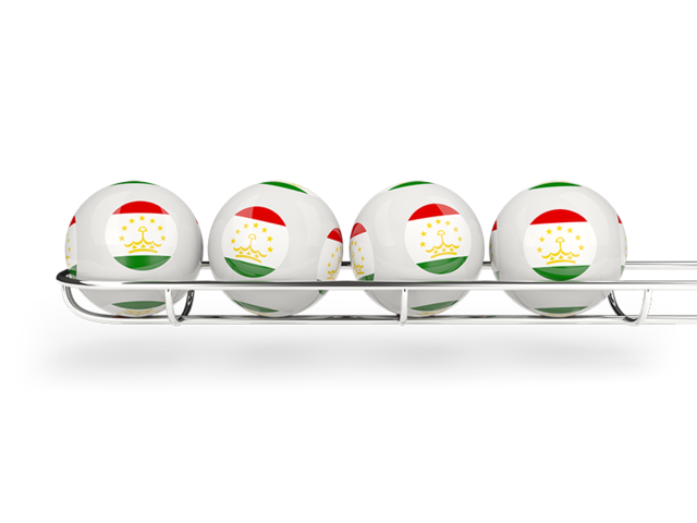 Lottery balls. Download flag icon of Tajikistan at PNG format