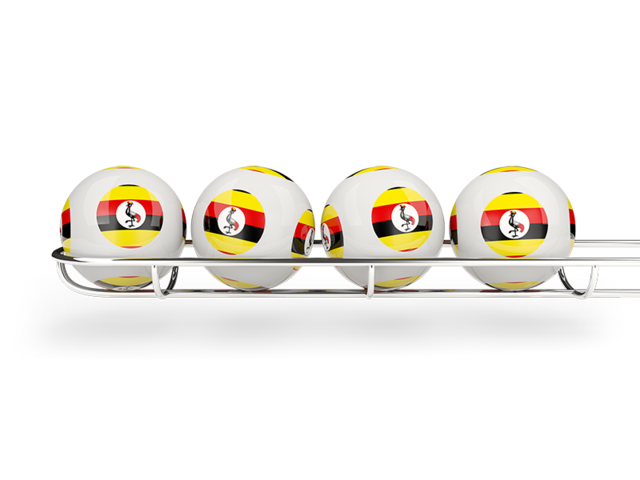 Lottery balls. Download flag icon of Uganda at PNG format