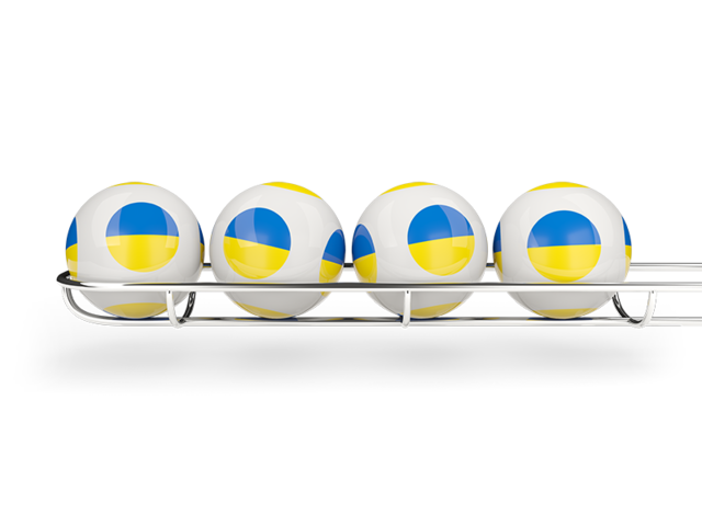 Lottery balls. Download flag icon of Ukraine at PNG format