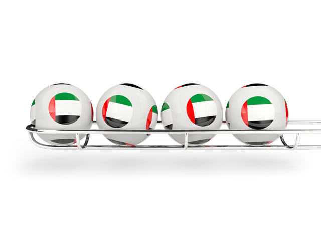 Лотерейные шары. Скачать флаг. Объединённые Арабские Эмираты