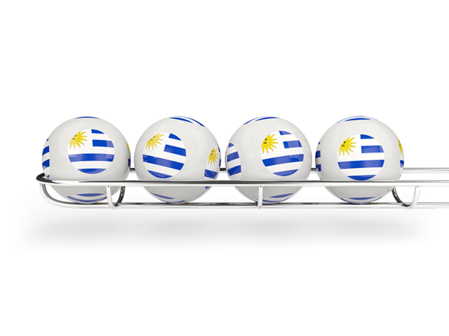 Лотерейные шары. Скачать флаг. Уругвай