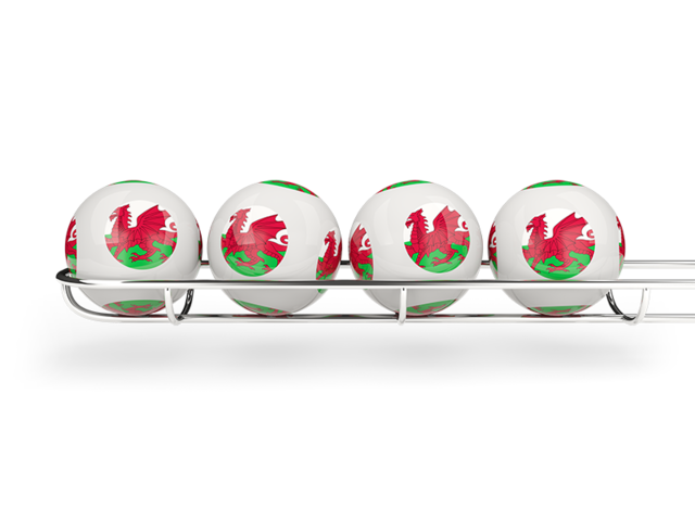 Lottery balls. Download flag icon of Wales at PNG format