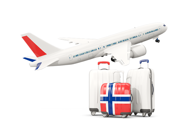 Luggage with airplane. Download flag icon of Bouvet Island at PNG format