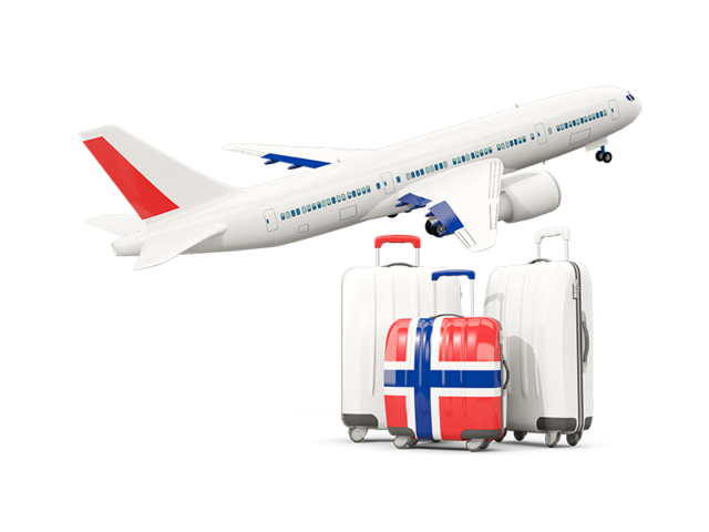 Luggage with airplane. Download flag icon of Svalbard and Jan Mayen at PNG format