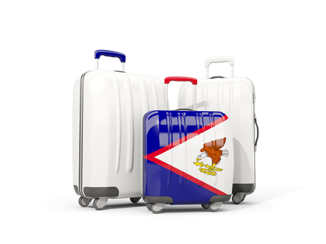 Luggage with flag. Download flag icon of American Samoa at PNG format