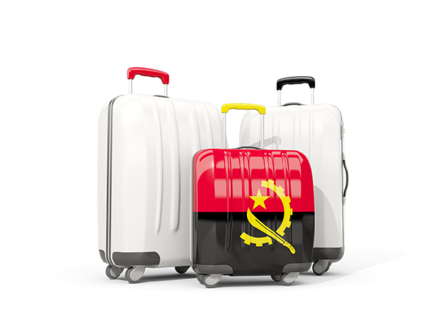 Luggage with flag. Download flag icon of Angola at PNG format