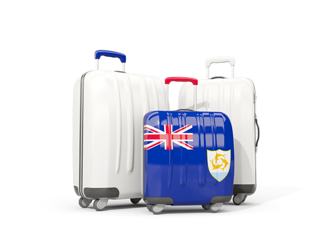 Luggage with flag. Download flag icon of Anguilla at PNG format