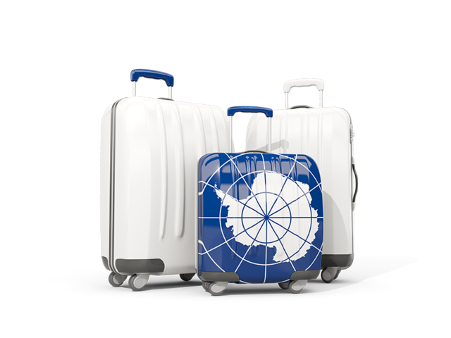 Luggage with flag. Download flag icon of Antarctica at PNG format