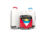 Antigua and Barbuda. Luggage with flag. Download icon.