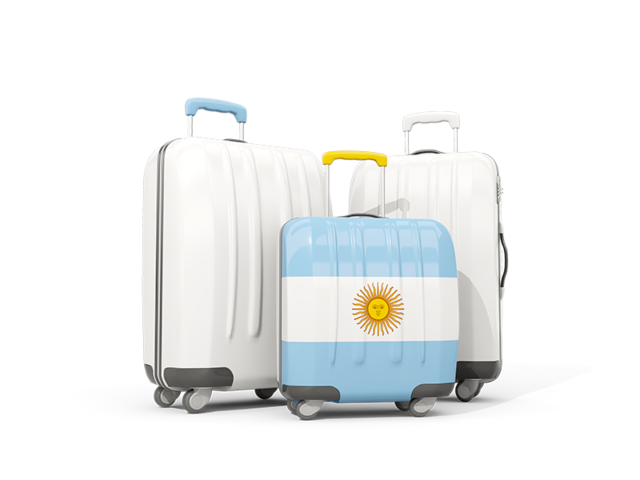Luggage with flag. Download flag icon of Argentina at PNG format